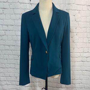 Calvin Klein Deep Teal Single Button Blazer Size    6